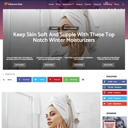 Header image of a woman with a towel on her head looking at her skin in the bathroom mirror.